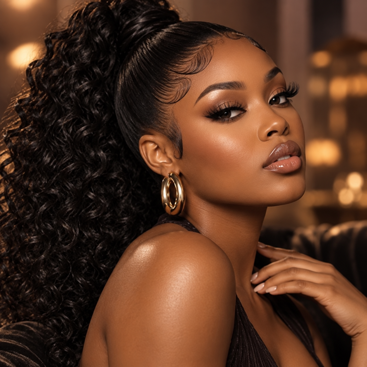 Crown Bridge Beauty model with premium styled hair